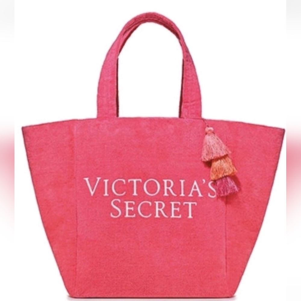 Victoria's Secret Pink Tote Bag with Tassel Accent
